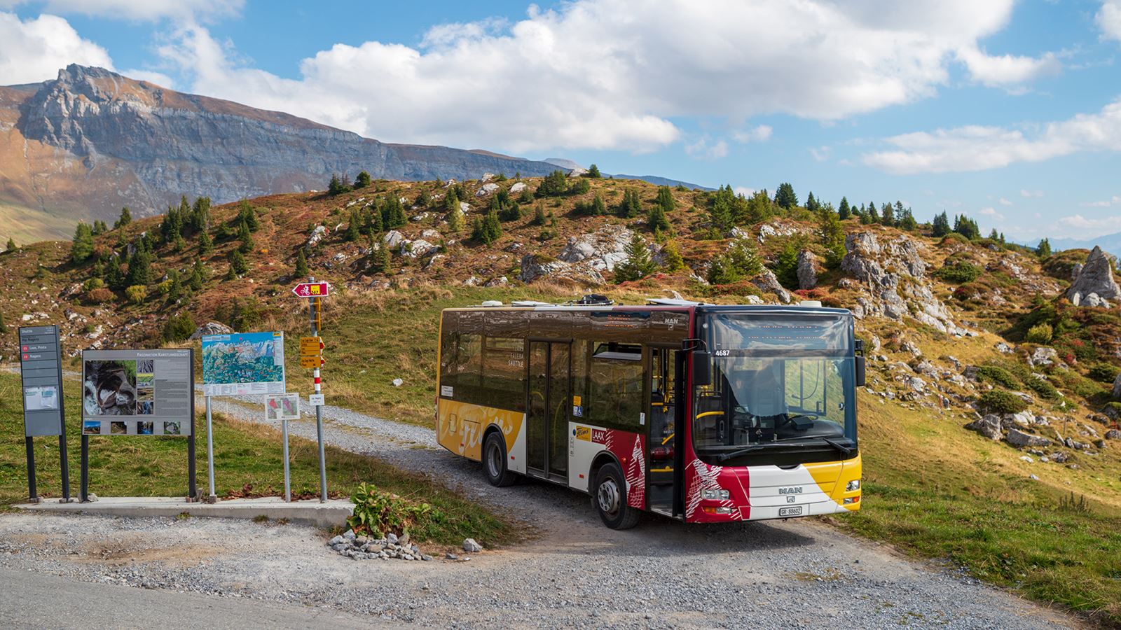 La navetta ferma sull’Alp Nagens.