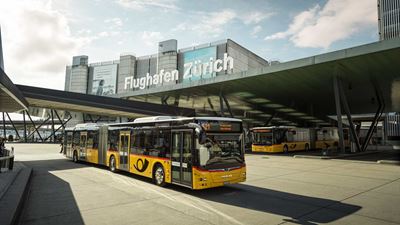 PostBus at Zurich Airport