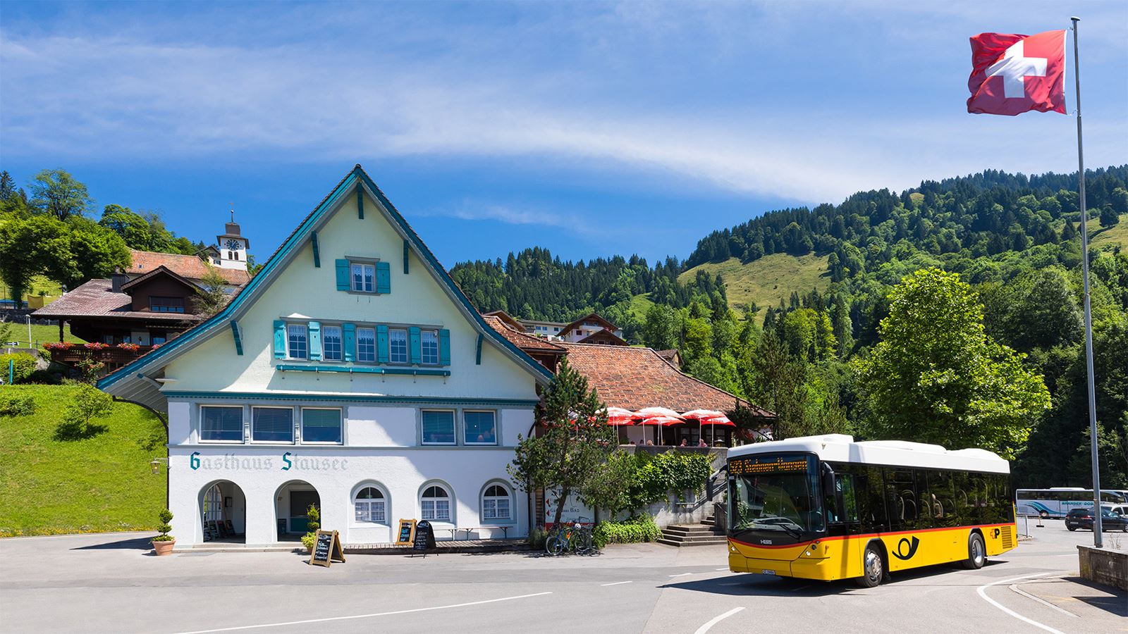 «Innerthal, Gemeindeplatz» am Wägitalersee