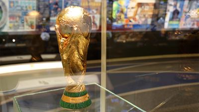 Trofeo in una vetrina al Museo della FIFA di Zurigo