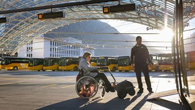 The PostBus station in Chur